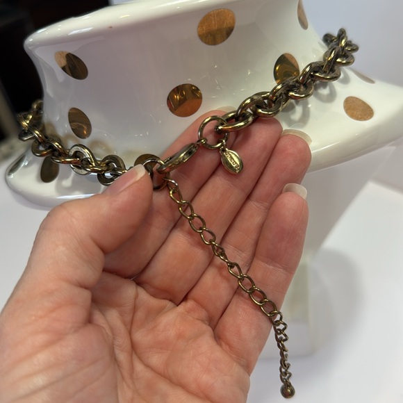 CHICOS VINTAGE GOLD MEDALLION NECKLACE - Picture 4 of 4